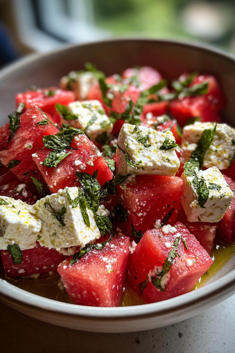 melone feta salat - detail 1