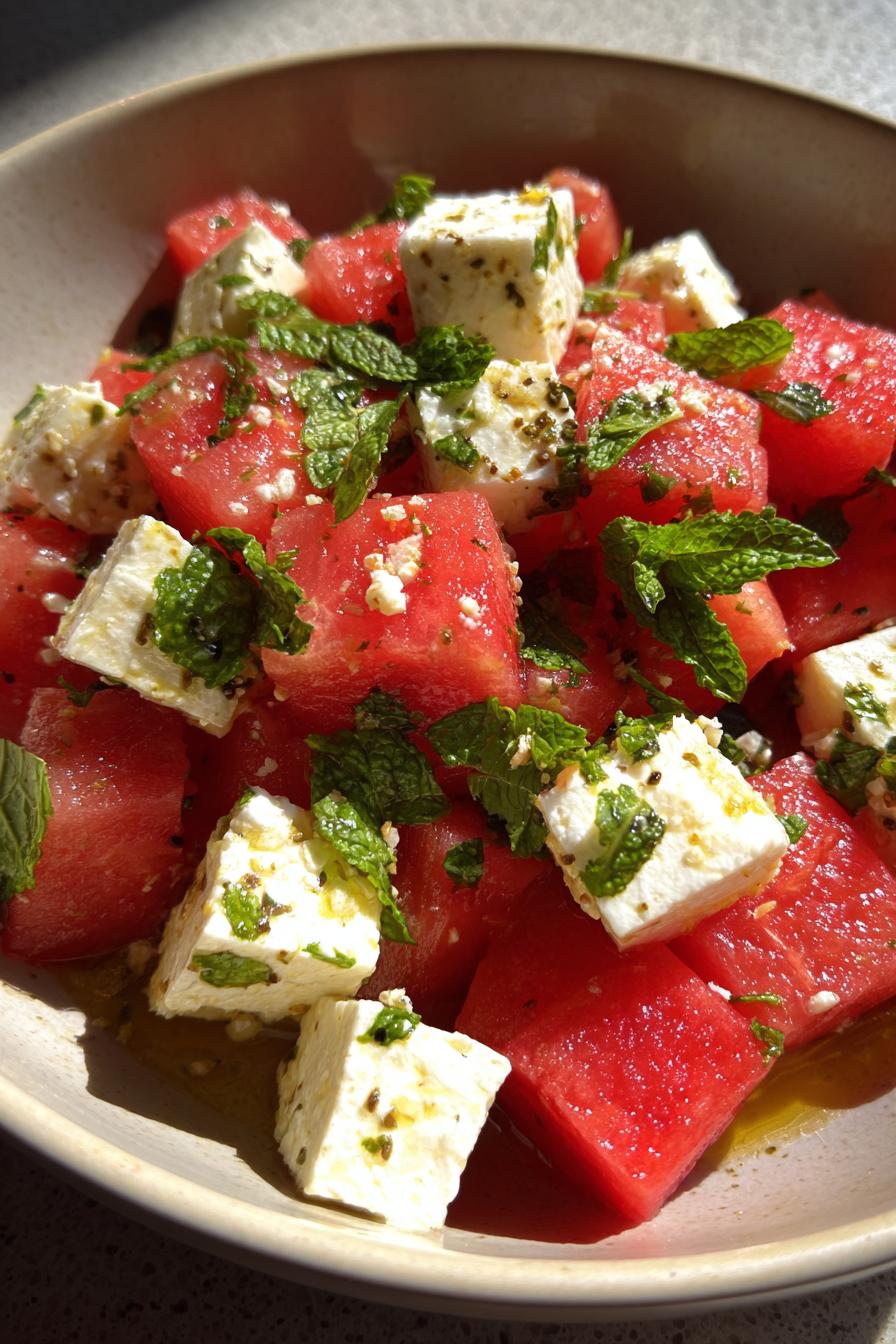 melone feta salat - detail 3