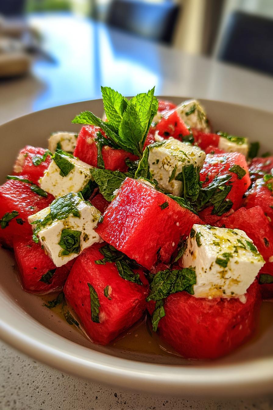 melone feta salat