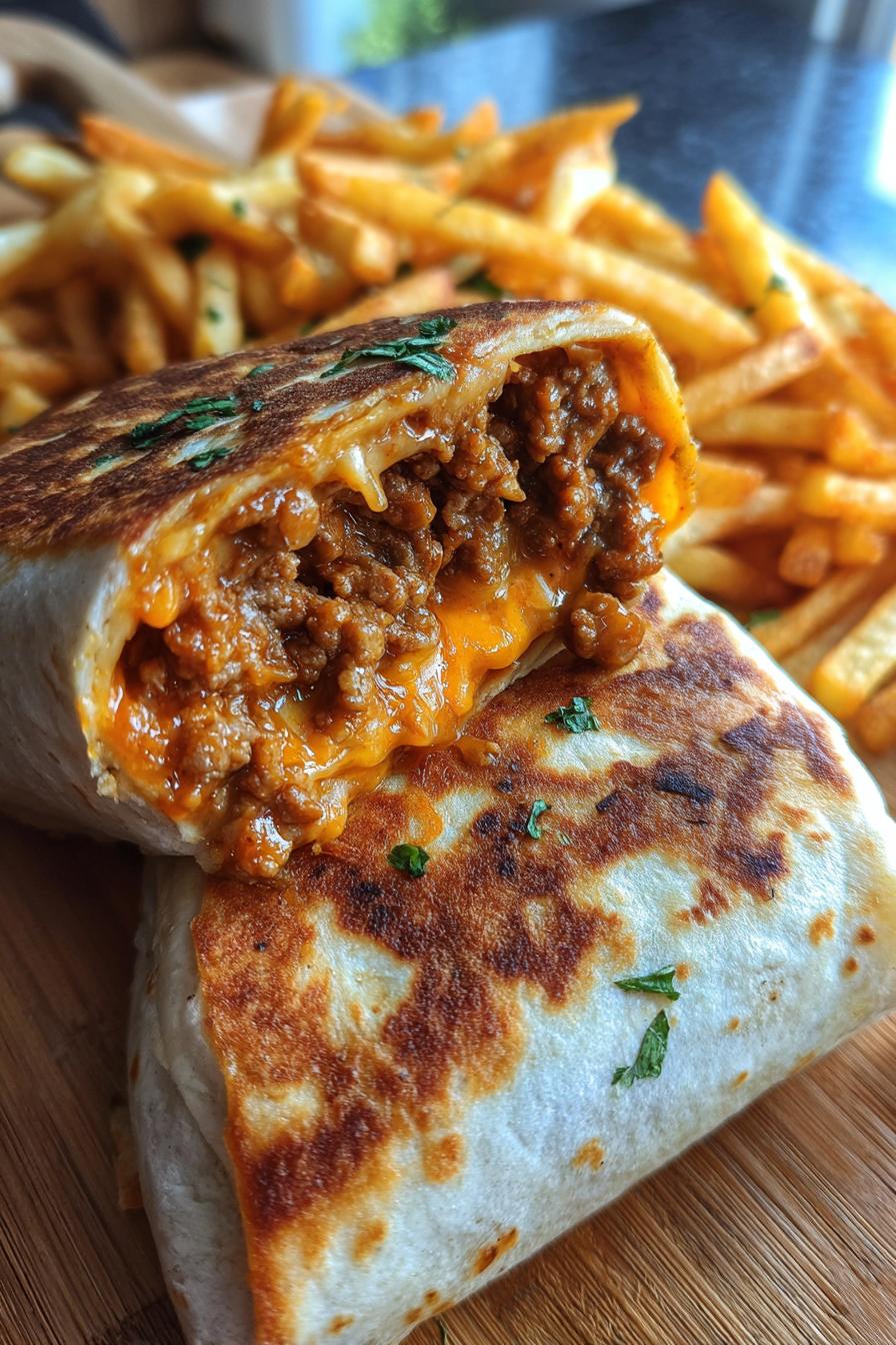 kase hackfleisch burritos mit pommes einfach zubereiten - detail 1