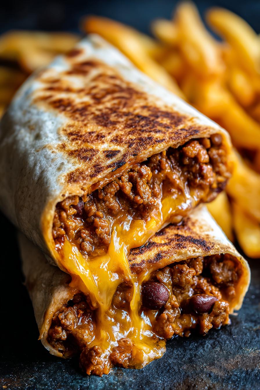 kase hackfleisch burritos mit pommes einfach zubereiten - detail 2